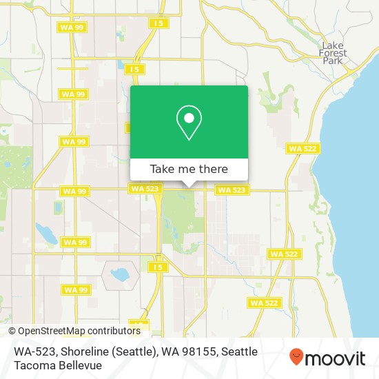 WA-523, Shoreline (Seattle), WA 98155 map