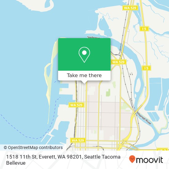 Mapa de 1518 11th St, Everett, WA 98201