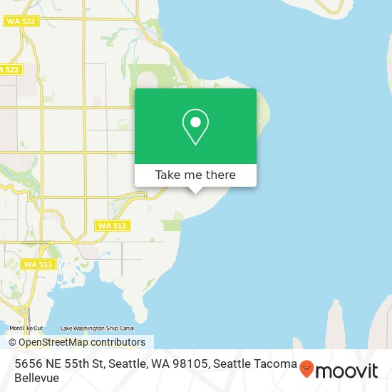 Mapa de 5656 NE 55th St, Seattle, WA 98105