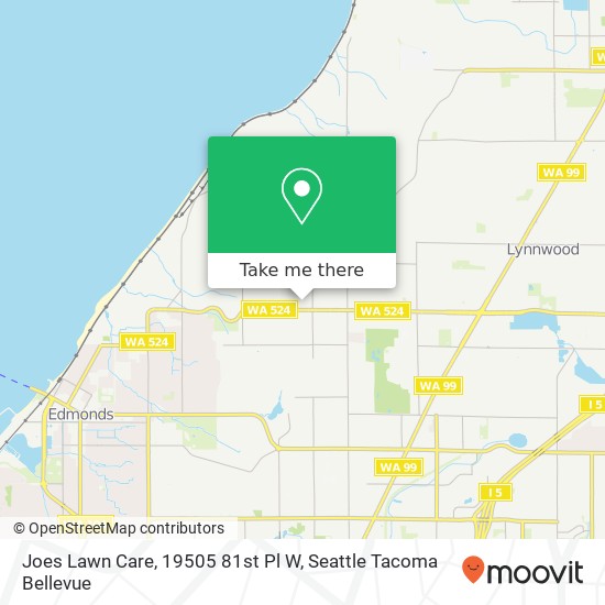 Joes Lawn Care, 19505 81st Pl W map