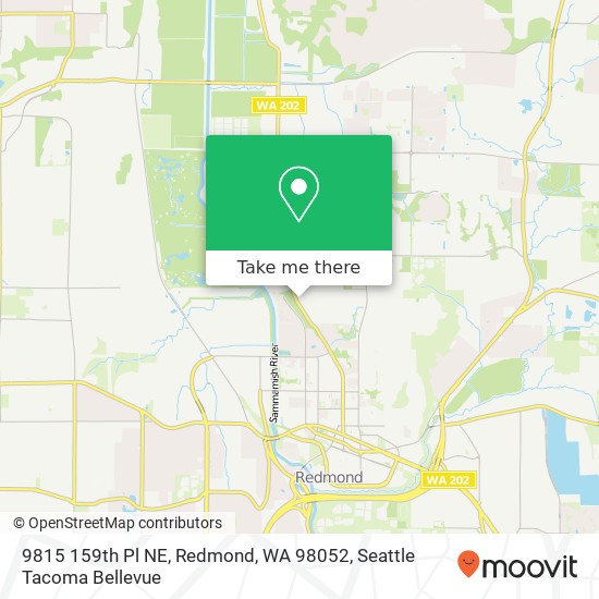 Mapa de 9815 159th Pl NE, Redmond, WA 98052