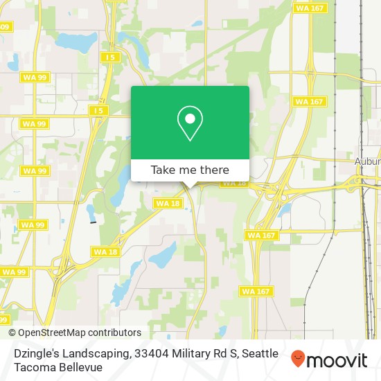 Mapa de Dzingle's Landscaping, 33404 Military Rd S