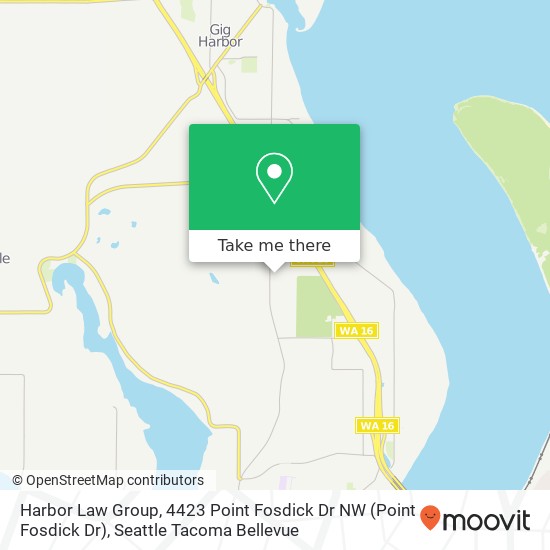 Mapa de Harbor Law Group, 4423 Point Fosdick Dr NW