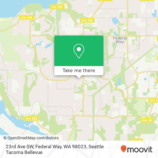 Mapa de 23rd Ave SW, Federal Way, WA 98023