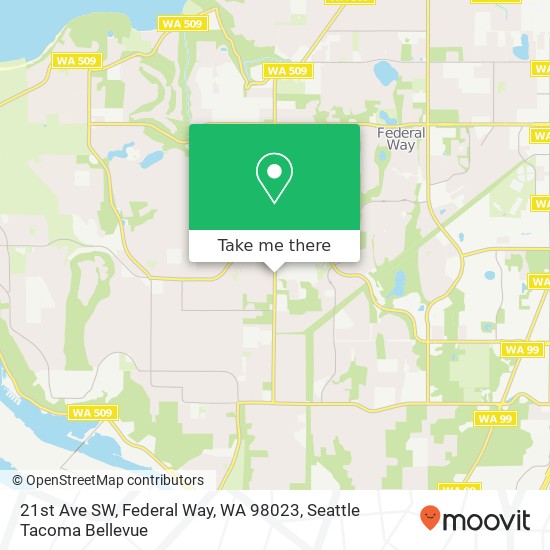 Mapa de 21st Ave SW, Federal Way, WA 98023