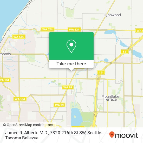 Mapa de James R. Alberts M.D., 7320 216th St SW