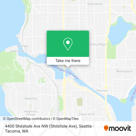 Mapa de 4400 Shilshole Ave NW