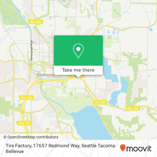 Tire Factory, 17657 Redmond Way map