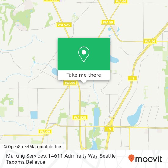 Mapa de Marking Services, 14611 Admiralty Way