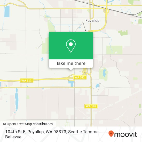 Mapa de 104th St E, Puyallup, WA 98373