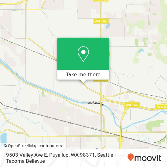 Mapa de 9503 Valley Ave E, Puyallup, WA 98371