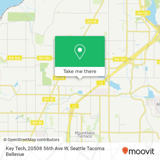 Mapa de Key Tech, 20508 56th Ave W