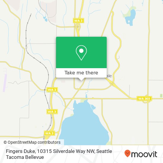 Mapa de Fingers Duke, 10315 Silverdale Way NW