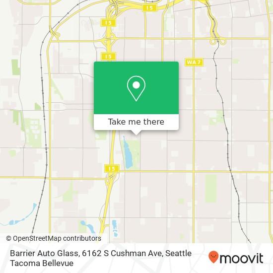 Mapa de Barrier Auto Glass, 6162 S Cushman Ave