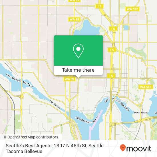 Mapa de Seattle's Best Agents, 1307 N 45th St