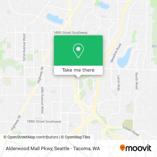 Mapa de Alderwood Mall Pkwy