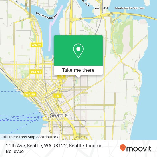 Mapa de 11th Ave, Seattle, WA 98122