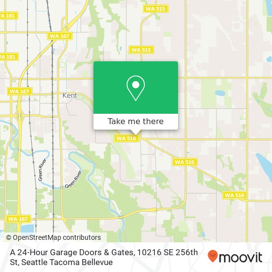 Mapa de A 24-Hour Garage Doors & Gates, 10216 SE 256th St