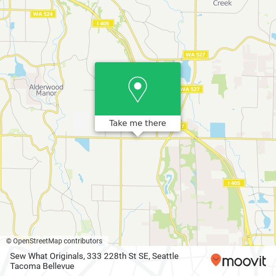 Mapa de Sew What Originals, 333 228th St SE