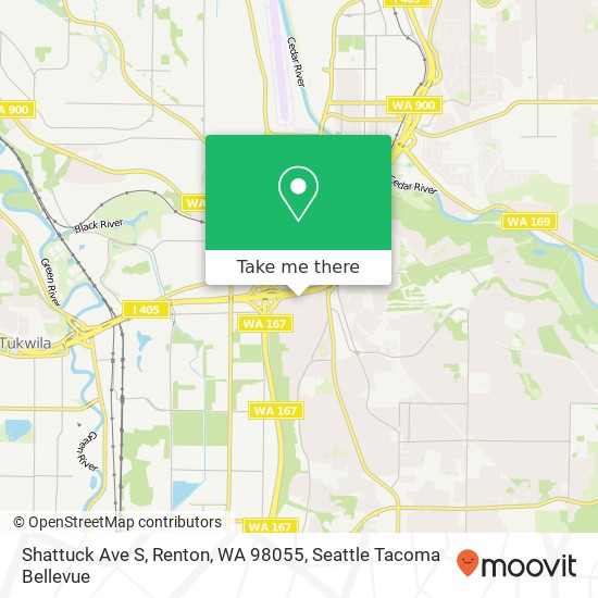 Mapa de Shattuck Ave S, Renton, WA 98055