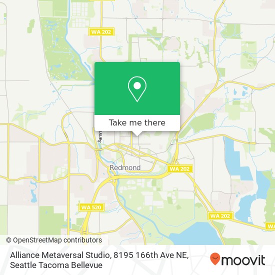 Mapa de Alliance Metaversal Studio, 8195 166th Ave NE
