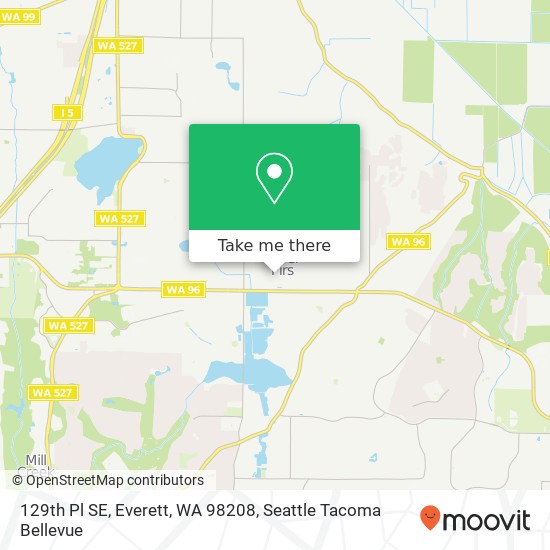 Mapa de 129th Pl SE, Everett, WA 98208