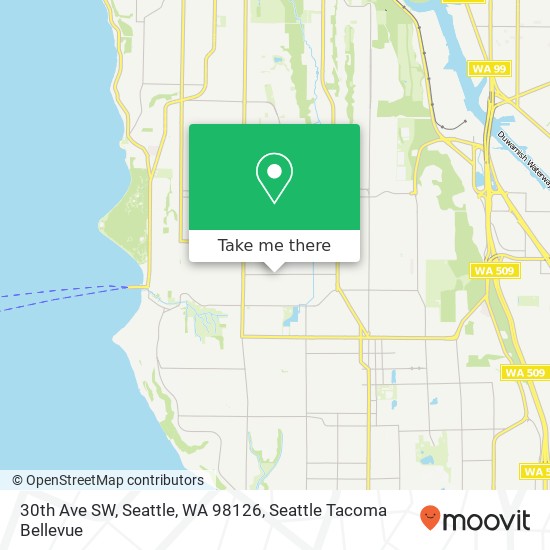 Mapa de 30th Ave SW, Seattle, WA 98126
