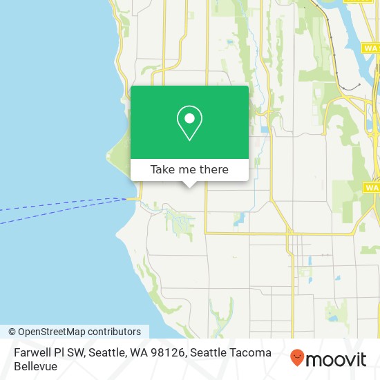 Mapa de Farwell Pl SW, Seattle, WA 98126