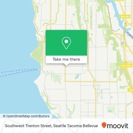 Mapa de Southwest Trenton Street, SW Trenton St, Seattle, WA 98126, USA