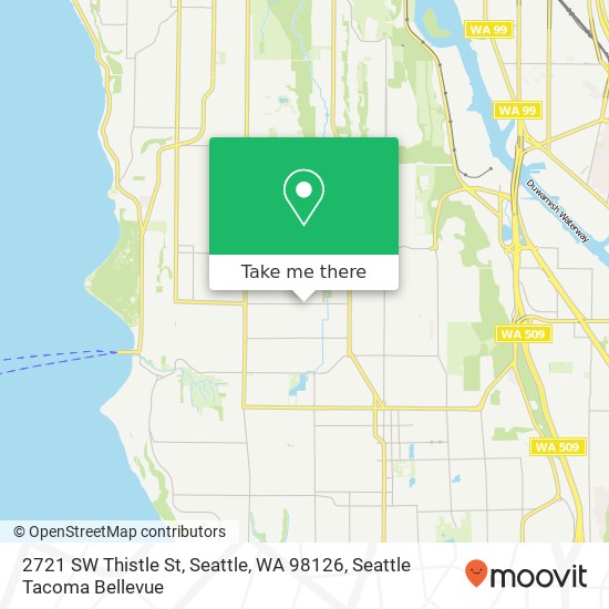 Mapa de 2721 SW Thistle St, Seattle, WA 98126