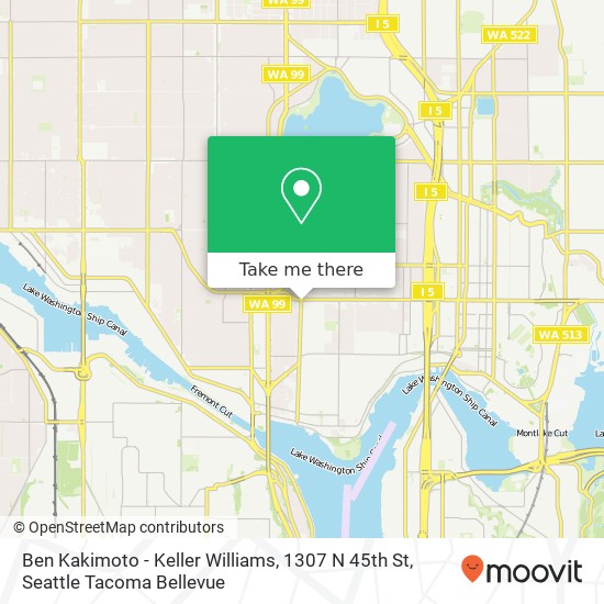 Mapa de Ben Kakimoto - Keller Williams, 1307 N 45th St