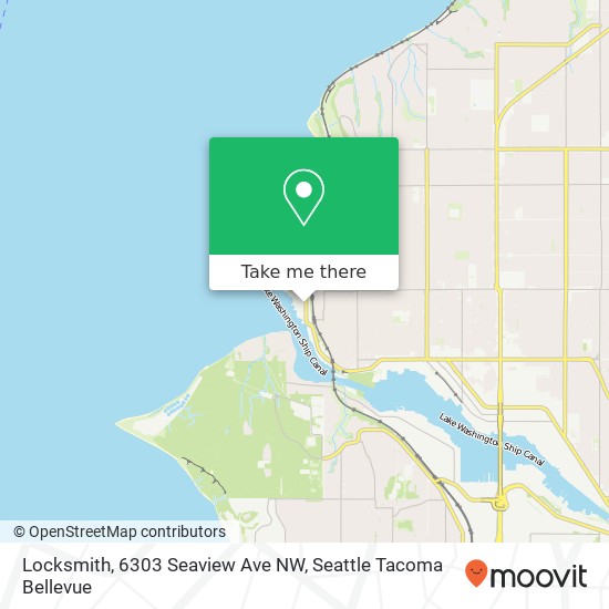 Mapa de Locksmith, 6303 Seaview Ave NW