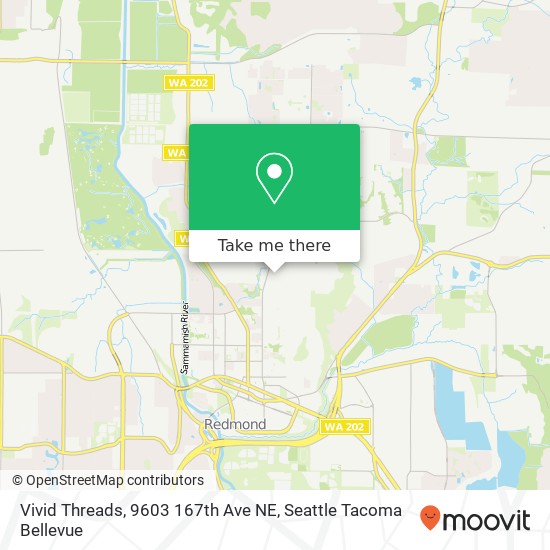 Mapa de Vivid Threads, 9603 167th Ave NE