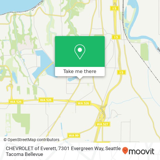 Mapa de CHEVROLET of Everett, 7301 Evergreen Way