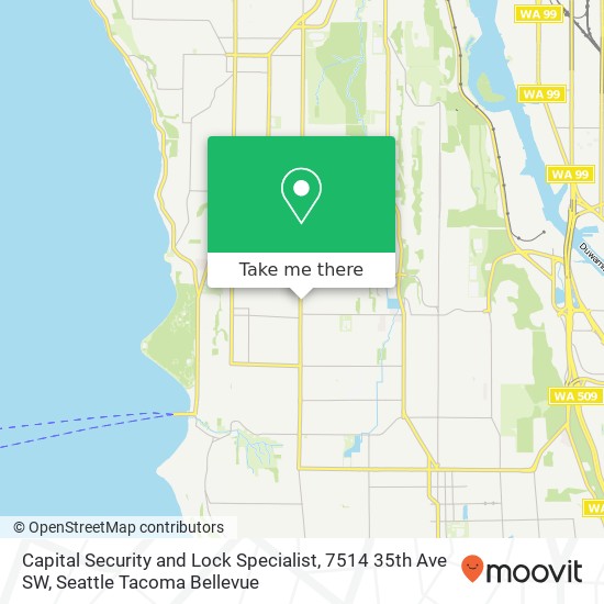 Mapa de Capital Security and Lock Specialist, 7514 35th Ave SW
