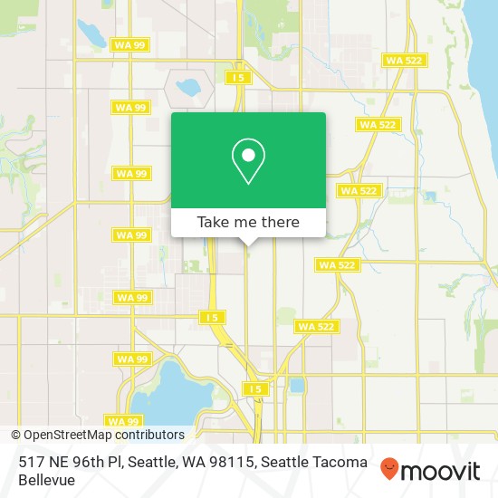 Mapa de 517 NE 96th Pl, Seattle, WA 98115