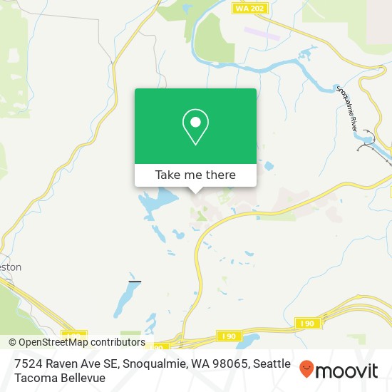 Mapa de 7524 Raven Ave SE, Snoqualmie, WA 98065