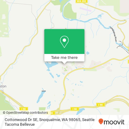 Mapa de Cottonwood Dr SE, Snoqualmie, WA 98065
