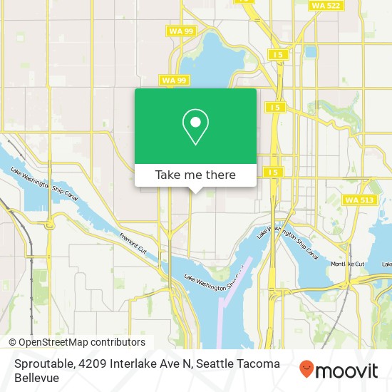 Mapa de Sproutable, 4209 Interlake Ave N