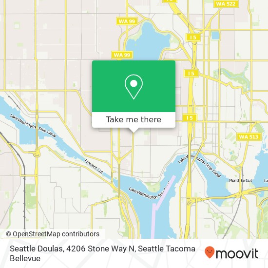 Mapa de Seattle Doulas, 4206 Stone Way N