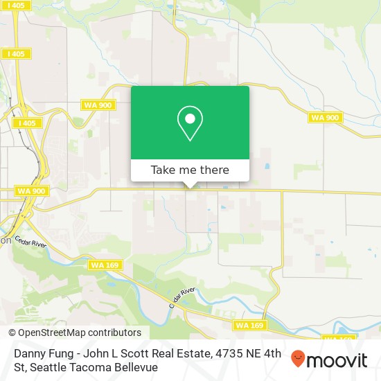 Mapa de Danny Fung - John L Scott Real Estate, 4735 NE 4th St