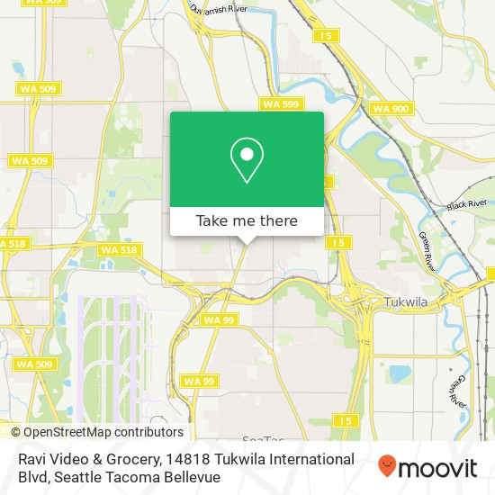 Ravi Video & Grocery, 14818 Tukwila International Blvd map