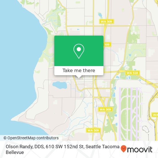 Olson Randy, DDS, 610 SW 152nd St map