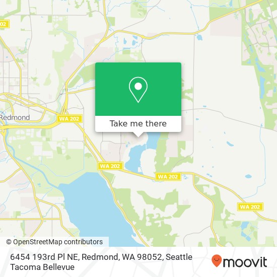 Mapa de 6454 193rd Pl NE, Redmond, WA 98052