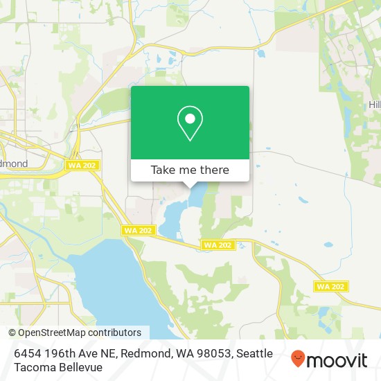 Mapa de 6454 196th Ave NE, Redmond, WA 98053