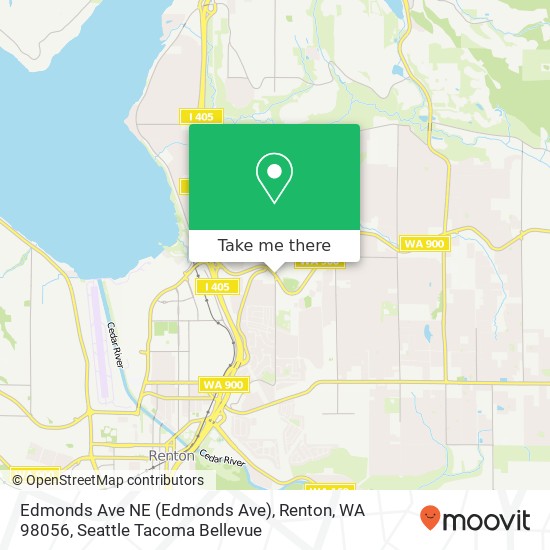 Mapa de Edmonds Ave NE (Edmonds Ave), Renton, WA 98056