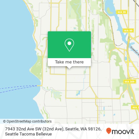 Mapa de 7943 32nd Ave SW (32nd Ave), Seattle, WA 98126