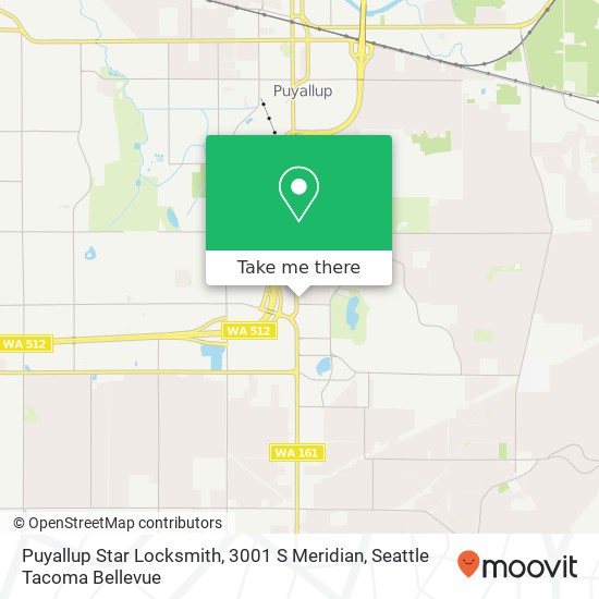 Mapa de Puyallup Star Locksmith, 3001 S Meridian