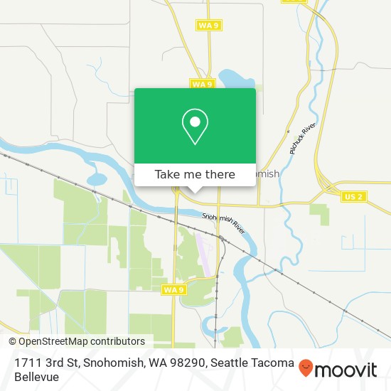 Mapa de 1711 3rd St, Snohomish, WA 98290