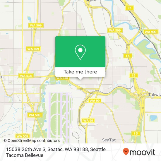 Mapa de 15038 26th Ave S, Seatac, WA 98188